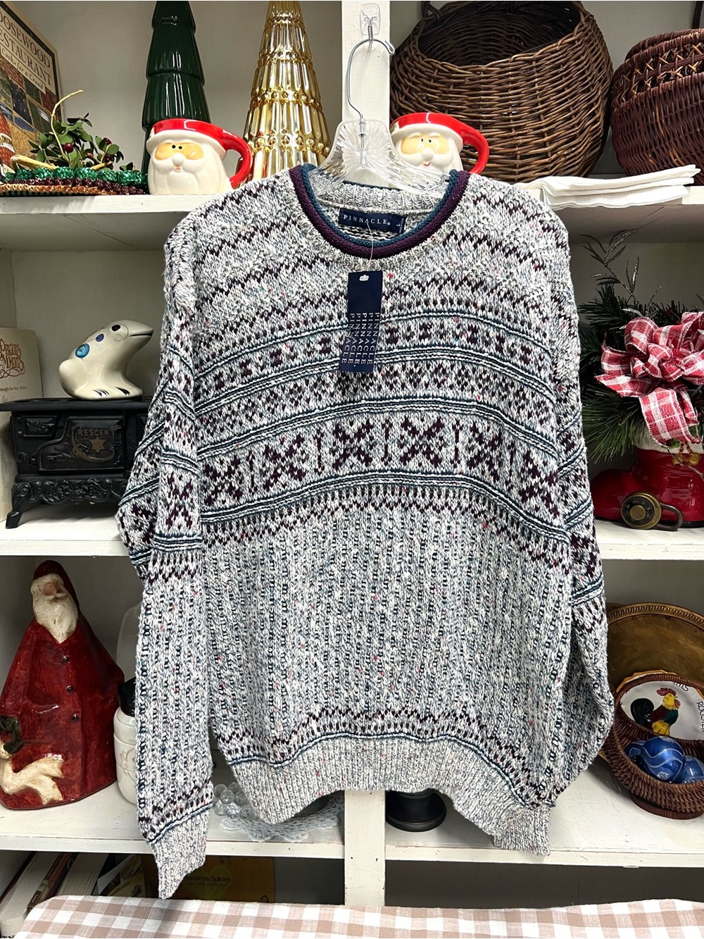 Vintage NWT pinnacle sweater large dad grandpa retro